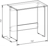 Компьютерный стол Умный Белый, МАМА