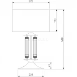 Интерьерная настольная лампа Eurosvet Adagio 01045/1 сатин-никель (220V, выключатель)