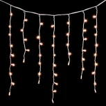 Гирлянда Бахрома 3,2 x 0,9 м Экстра Тепло-Белая 220В, 168 LED, Провод Белый Каучук, IP65