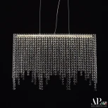 Подвесная люстра светодиодная APL LED Sicilia SH06.50.B.Ni.4000 (220V, хрусталь, на тросе)