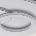 Потолочный светодиодный светильник круглый Escada Rung 10296/3LED 65Вт, металл/акрил, белый (регулировка яркости, 220V, пульт управления, круглые)