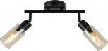 Настенно-потолочный спот на штанге Escada Sector 10172/2A Amber 2x40Вт E14, металл/стекло, черный/янтарный (220V)