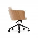 Обеденный стул La Forma (ex Julia Grup) Madai (Бежевый/ Ясень,Сталь,Эвкалипт,Фанера,Шпон,Алюминий)