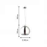 Подвесной светильник Favourite Erbsen 1688-1P (220V, на тросе, шар)