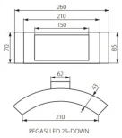 Настенный светильник уличный светодиодный Kanlux PEGASI 18150