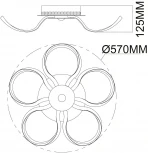 Потолочная люстра DeMarkt Аурих 496016905
