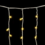Гирлянда Бахрома 3,2 x 0,9 м Тепло-Белая 220В, 168 LED, Провод Белый Каучук, IP65
