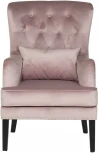 Кресло Garda Decor RIMINI-2K-ПЫЛ/РОЗ-Н-Йорк40 (Черный/Пыльно-розовый)