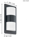 Настенный светильник уличный Eglo Cistierna 98086 (220V, IP44)