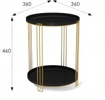 Столик журнальный SHT-CT31 золото/черный муар от фабрики Mebelik