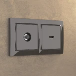 Розетка HDMI (серо-коричневый) WL07-60-11 (a039271)