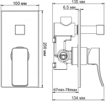 Смеситель Wasserkraft Aller 10641 С ВНУТРЕННЕЙ ЧАСТЬЮ, для ванны и душа