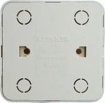 Выключатель одноклавишный (серебро) Stekker София 49295