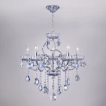 Подвесная люстра Eurosvet 3015 3015/5 хром / лазурный хрусталь