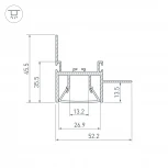 Профиль FOLED-WALL-2000 (Алюминий) 023865 Arlight