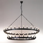 Подвесная большая люстра ярусная Citilux Смитсон CL470254 (220V, на цепи, свеча, круглые, под старину, кольцо)