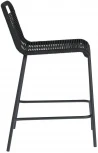 Барный стул La Forma (ex Julia Grup) Lambton (Черный/ Сталь,Металл,Веревка)