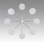 Потолочная люстра на штанге Lumion Suntori 6591/8 хром/белый, металл/текстиль E14 8*40W 220V