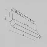 Трековый светильник Basis Exility 3000K 12Вт 120° LED (магнитный) Maytoni Technical TR036-2-12W3K-W (48V)