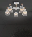 Потолочная люстра на штанге Seven Fires Olban SF3389/5C-WT-WD