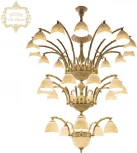 Подвесная большая люстра Art Classic 31.21 31.2111P.5+10+15.420.3d.GW.P1.D.Angel (220V, на цепи)