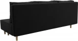 Диван прямой Лига-033 (Черный/Микровельвет) Лига Диванов арт.121083