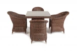 Обеденная группа из искусственного ротанга, цвет коричневый 4SIS Фредо FC4T-5-SET brown