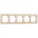 Рамка на 5 постов (шампань,стекло) W0051111 (a050795)