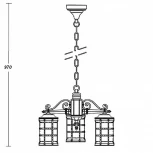 Уличный светильник подвесной Oasis Light 81270/3 Bl (220V, на цепи, IP44)