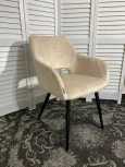 Стул M-City ALLY VBP-206 античный светло-бежевый/ черный каркас