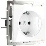 Розетка с заземлением (белый) Werkel W1171001 (a051127)