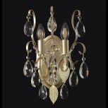 Бра Crystal Lux ESMIRALDA AP2 GOLD (220V, подвески, свеча, листья)