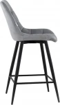 Стул полубарный Флекс с поворотным механизмом велюр велютто серый Stool Group арт.УТ000040029