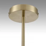 Потолочная люстра на штанге Lumion Damona 8108/5C латунь титаниум/серый, металл/текстиль/стекло E14 5*40W 220V (круглые)