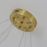 Подвесная люстра ярусная Favourite Placerat 4012-12P (LED, 220V, хрусталь, на тросе, круглые)