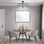 Потолочная люстра на штанге Escada Elegant 671/3P Chrome (220V, круглые)