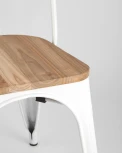 Стул Stool Group TOLIX WOOD белый глянцевый УТ000001859