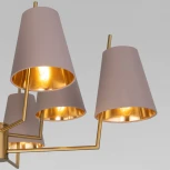 Потолочная люстра Wi-Fi на штанге Eurosvet Topanga 60173/8 латунь (220V, управление смартфоном, голосовое управление, умный дом - Minimir Home, Алиса, Маруся, Салют)