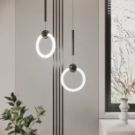 Подвесной светильник Eurosvet Rim 90165/1 черный жемчуг (LED, 220V, на проводе, кольцо)