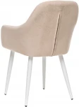Стул с подлокотниками Слим, каркас Белый, велюр Бежевый 2500000185878 Leset