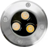 Встиваемый светодиодный свтельник (грунтовый) Feron SP2801 48452 3W, AC12-24, низковольтный, 3000К, черный, Dвн.диаметр:70m (круглые, IP67)