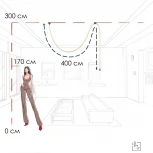 Подвесной светильник светодиодный с гибким неоном Loft It Thread 10388A Black (220V)