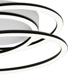 Потолочная люстра светодиодная Escada Spiral 626/A LED 70Вт, 3000-6400K, Ra>80, плавная регулировка мощности, изменение цветовой температуры, ПДУ, металл/силикон, черный (регулировка яркости, 220V)