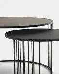 Журнальный стол La Forma (ex Julia Grup) Hadar (Матовый,Черный/ Стекло)