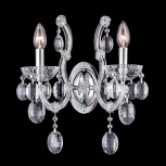 Бра Crystal Lux Hollywood AP2 CHROME (220V, подвески, подсвечник, свеча)