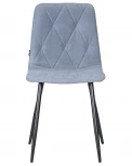 Стул обеденный DOBRIN CHILLY ROMBO (Серо-голубой Simple 26, основание черное) 006 ROMBO, цвет сиденья серо-голубой основания черный
