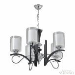 Подвесная люстра Arte Milano Florentia-9167 309167/5 Bk/Ni (220V, на цепи)
