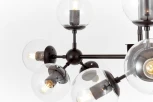 Потолочная люстра на штанге Lumina Deco Zodiak LDP 160-12 BK+PR (220V, на тросе)