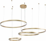 Подвесной светильник Galass V000015L (14001/4P Gold) (LED, 220V, пульт управления, на тросе, кольцо)