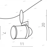 Трековый светильник Arte Lamp Rail Heads A3056PL-1SI
